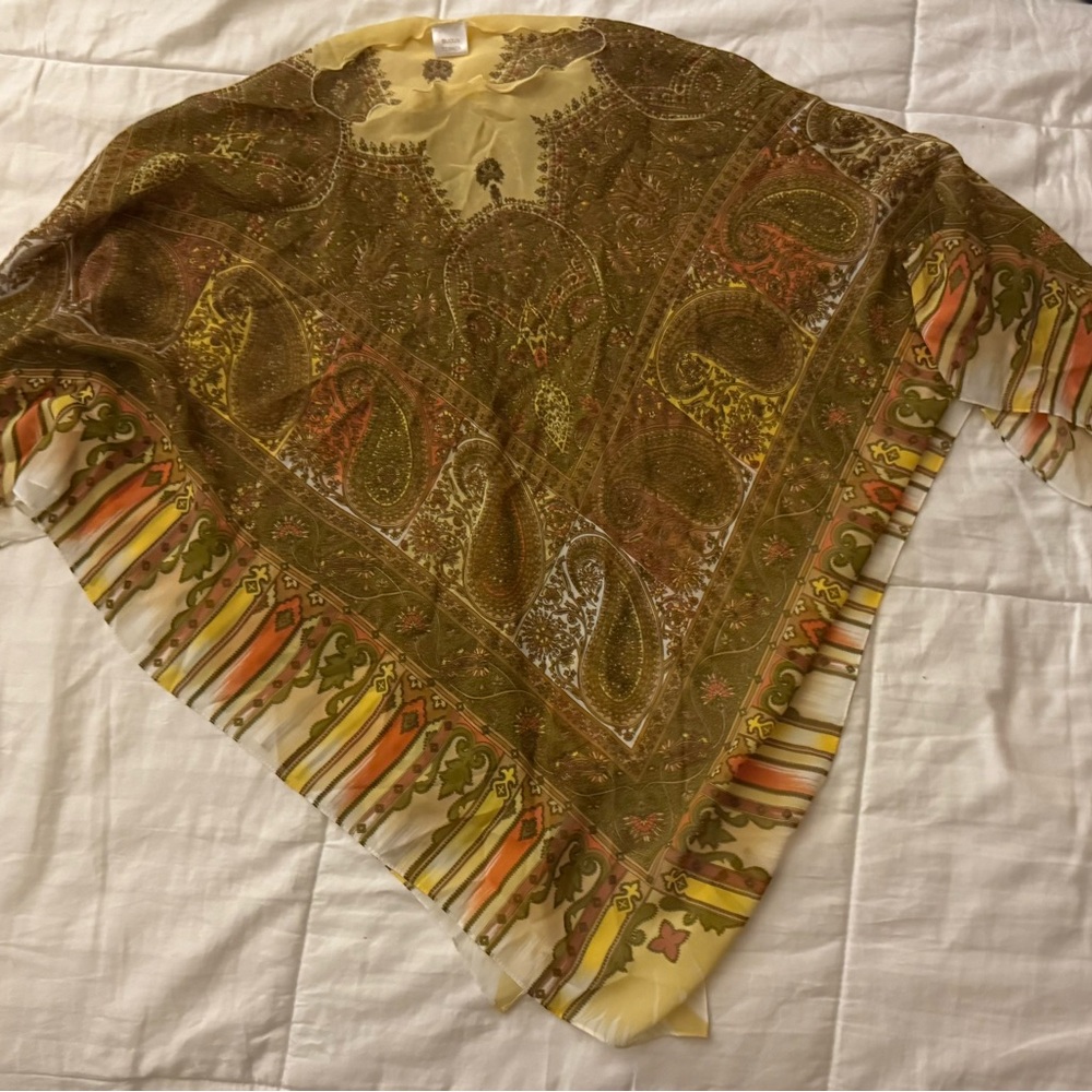 Paisley Print Sheer Women's Top